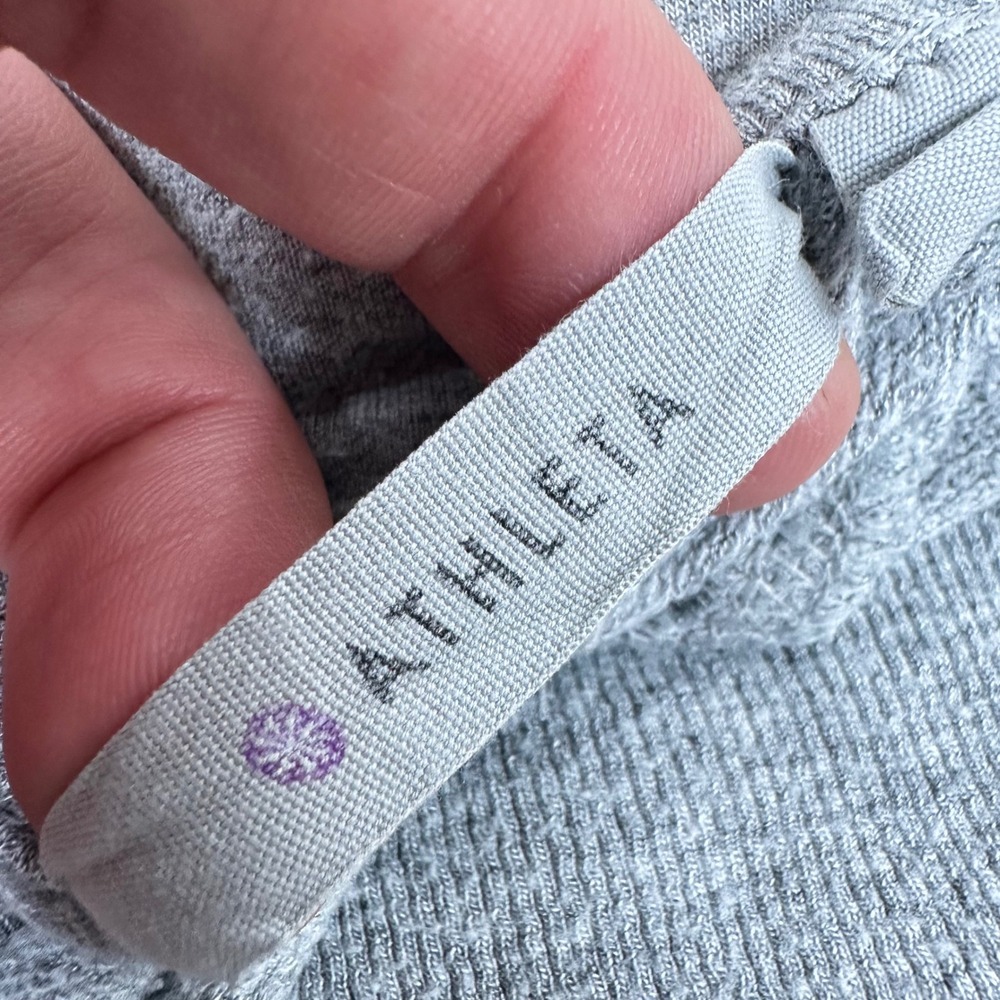 Athleta M Medium Gray Pullover Modal Stretch Ls C… - image 3